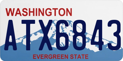 WA license plate ATX6843