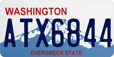 WA license plate ATX6844