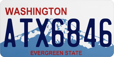 WA license plate ATX6846