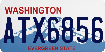 WA license plate ATX6856