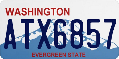WA license plate ATX6857
