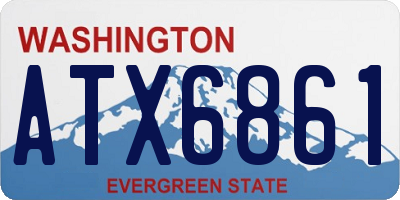 WA license plate ATX6861