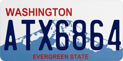 WA license plate ATX6864