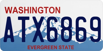 WA license plate ATX6869