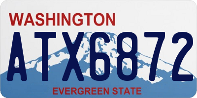 WA license plate ATX6872