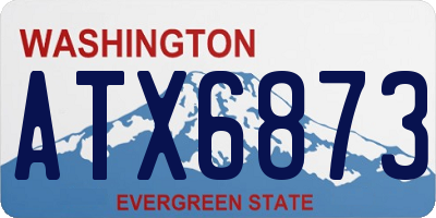 WA license plate ATX6873