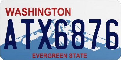 WA license plate ATX6876