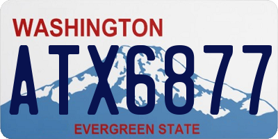 WA license plate ATX6877