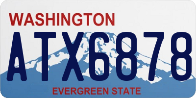 WA license plate ATX6878