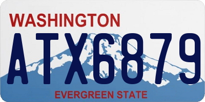 WA license plate ATX6879