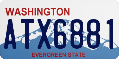WA license plate ATX6881