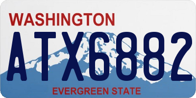 WA license plate ATX6882