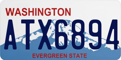 WA license plate ATX6894