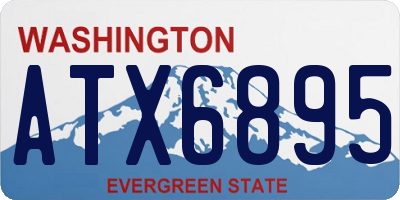 WA license plate ATX6895
