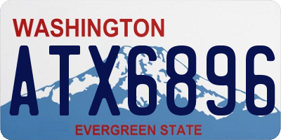 WA license plate ATX6896