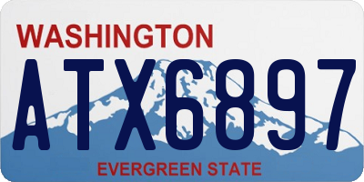 WA license plate ATX6897