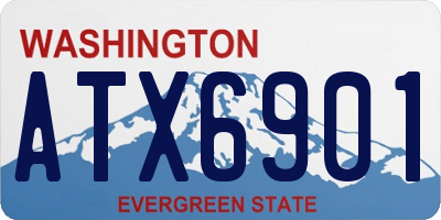 WA license plate ATX6901