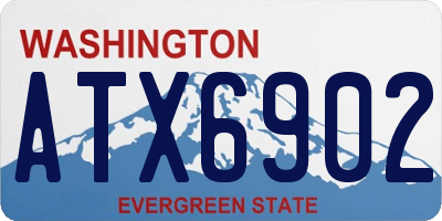 WA license plate ATX6902