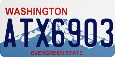 WA license plate ATX6903