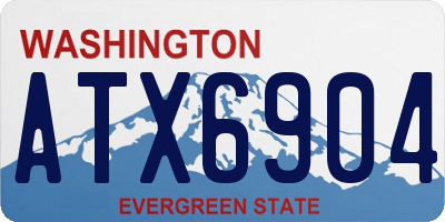 WA license plate ATX6904