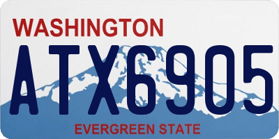 WA license plate ATX6905