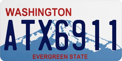 WA license plate ATX6911