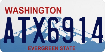 WA license plate ATX6914