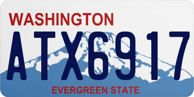 WA license plate ATX6917