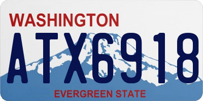 WA license plate ATX6918