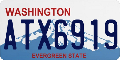 WA license plate ATX6919