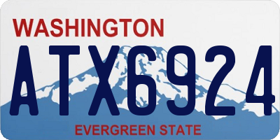 WA license plate ATX6924
