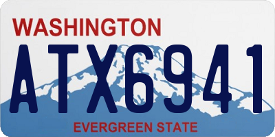 WA license plate ATX6941
