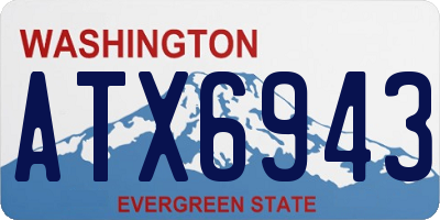 WA license plate ATX6943