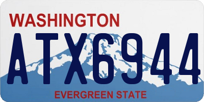 WA license plate ATX6944