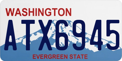 WA license plate ATX6945