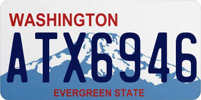 WA license plate ATX6946