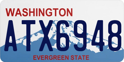 WA license plate ATX6948