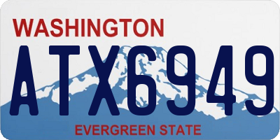 WA license plate ATX6949