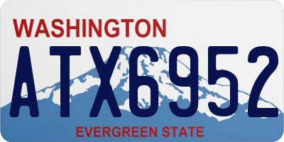 WA license plate ATX6952