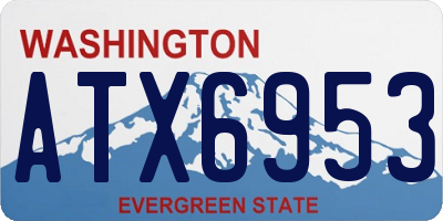 WA license plate ATX6953