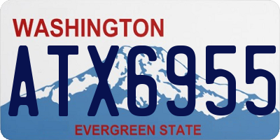 WA license plate ATX6955