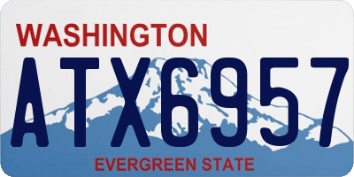 WA license plate ATX6957
