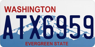 WA license plate ATX6959