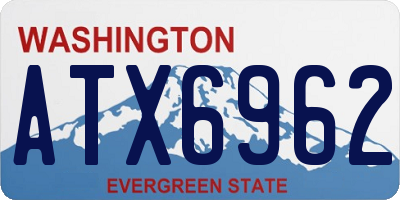 WA license plate ATX6962