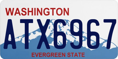 WA license plate ATX6967