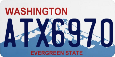 WA license plate ATX6970