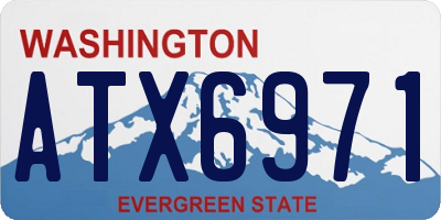 WA license plate ATX6971