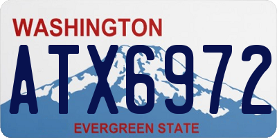 WA license plate ATX6972