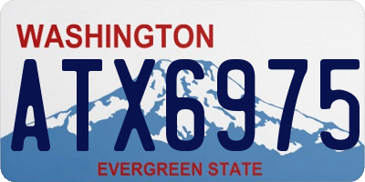 WA license plate ATX6975