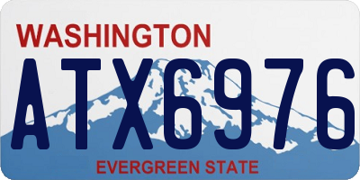WA license plate ATX6976